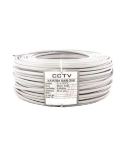 2+1 2×0.22 Folyolu Lüks Cctv Kamera Kablosu 50MT.