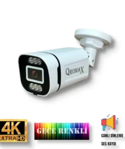 Gece Renkli Gösteren Sesli 6 Warm Ledli 4K FULLHD IP Güvenlik Kamerası 4386WS