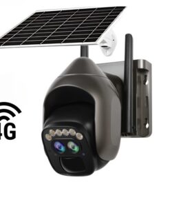 6MP IP Çift Kameralı 4G Sim Kartlı Solar 128GB SD Kart Destekli PTZ Güvenlik Kamerası-Adtp22-4