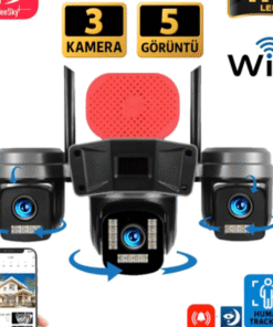 6MP 3 Kameralı Ptz Wifi Akıllı Kamera – AV-S308 ( ADAPTÖR DAHİLDİR )